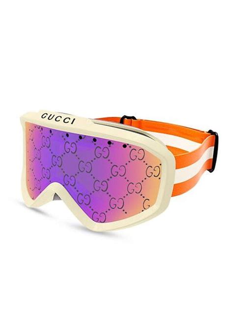 Gucci Guccissima Mirrored Mask Injection Ski Goggles.